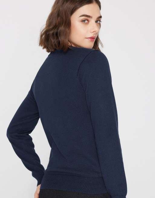 Tezenis Fully-fashioned round neck jumper in absolute blue, 4 of 4