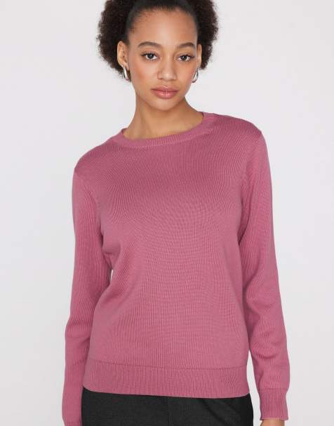 Tezenis Fully-fashioned round neck jumper in cameo pink - view 1