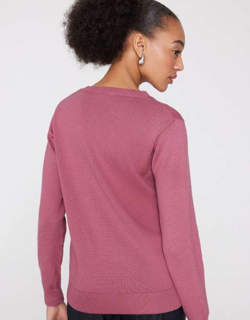 Tezenis Fully-fashioned round neck jumper in cameo pink, 3 of 3
