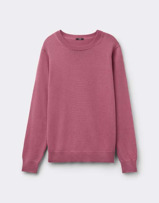 Tezenis Fully-fashioned round neck jumper in cameo pink, 5 of 5
