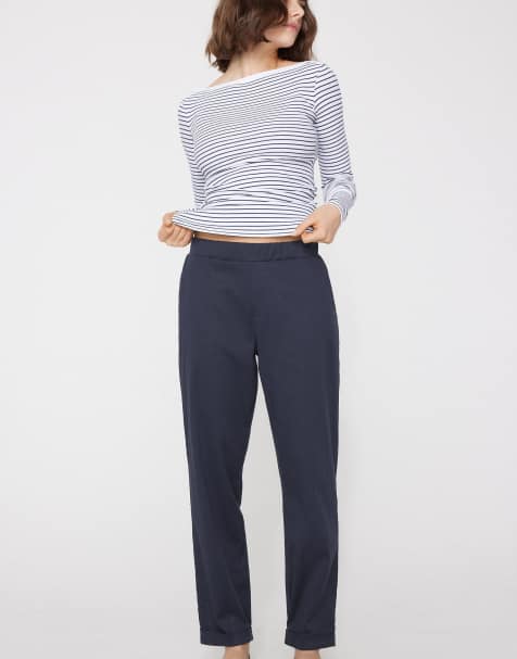 Tezenis Gabardine cigarette trousers in absolute blue