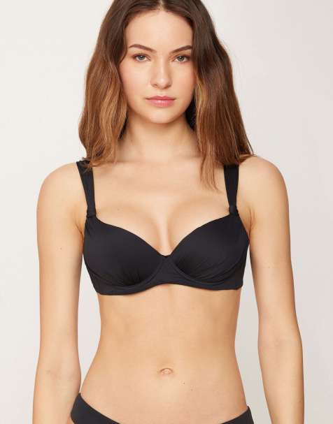 Tezenis Graduated balconette bikini top in black