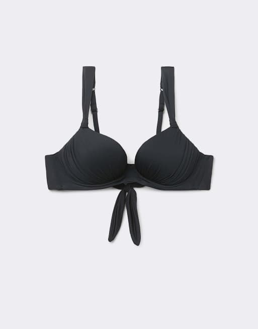 Tezenis Graduated balconette bikini top in black, 5 of 5