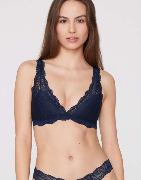 Tezenis Havana lace triangle bra in absolute blue - view 1