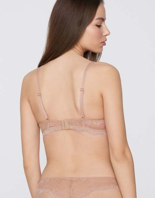 Tezenis Havana lace triangle bra in beige, 2 of 5