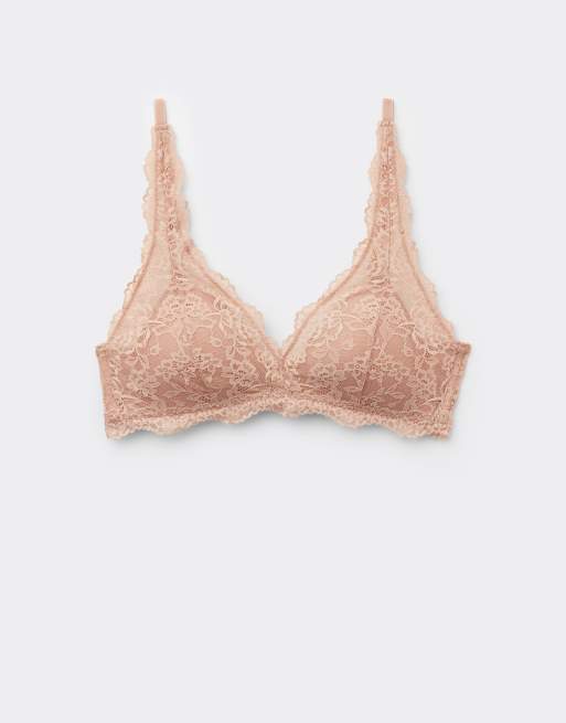 Tezenis Havana lace triangle bra in beige, 5 of 5
