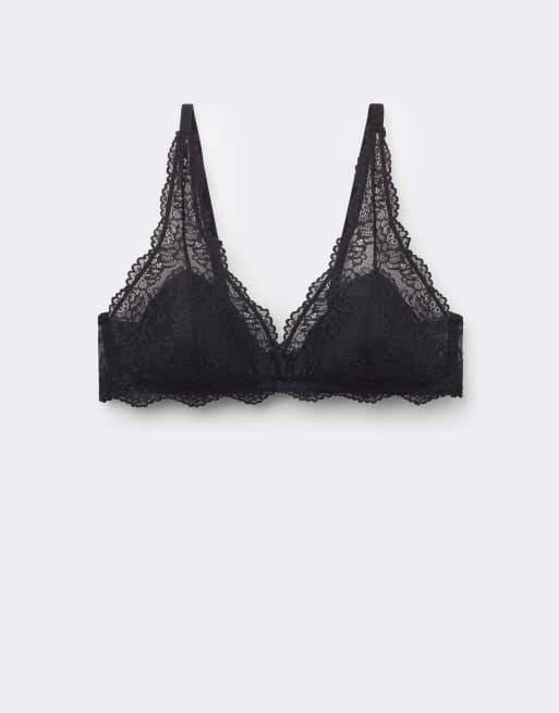 Tezenis Havana lace triangle bra in black, 5 of 5