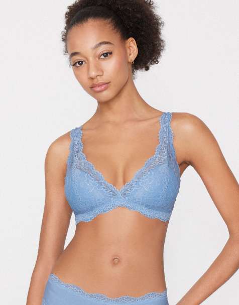 Tezenis Havana lace triangle bra in delicate blue - view 1