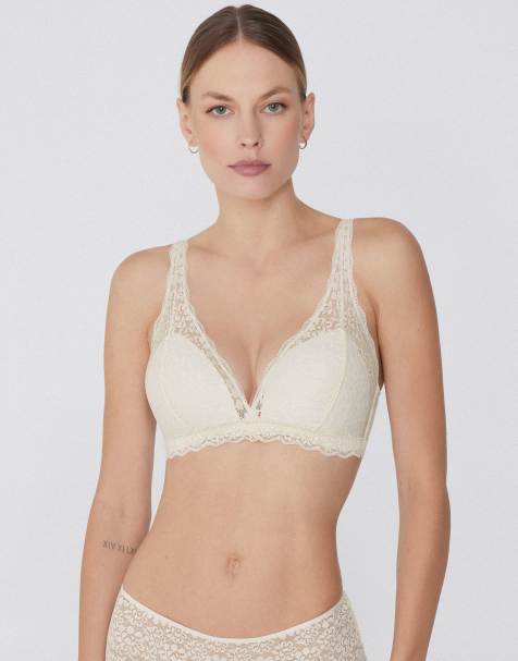 Tezenis Havana lace triangle bra in ivory - view 1