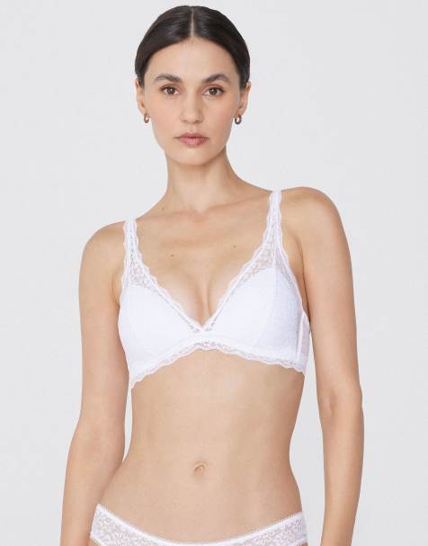 Tezenis Havana lace triangle bra in white - view 1