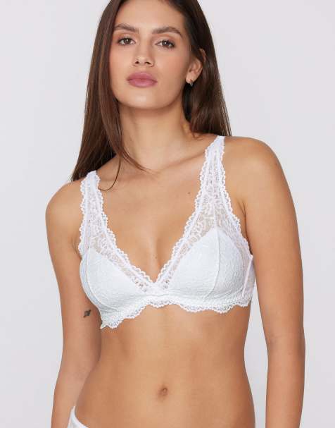 Tezenis Havana lace triangle bra in white - view 1