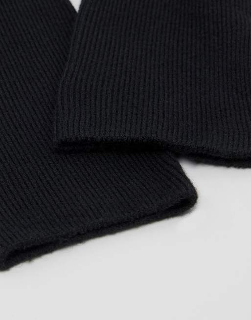 Tezenis Heavy wool-blend ankle socks in fine rib black, 2 of 2