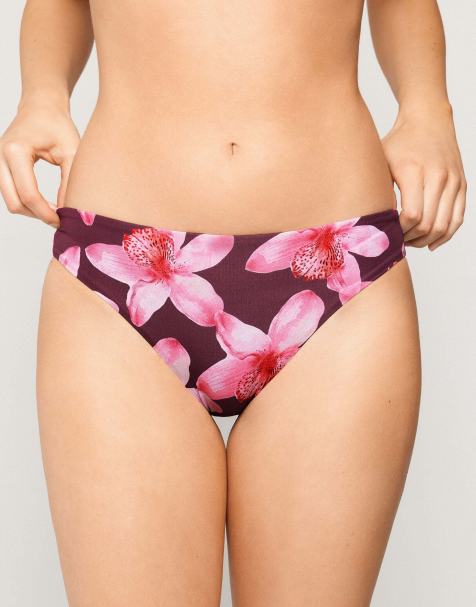 Tezenis Hibiscool classic bikini bottoms in hibiscus - view 1