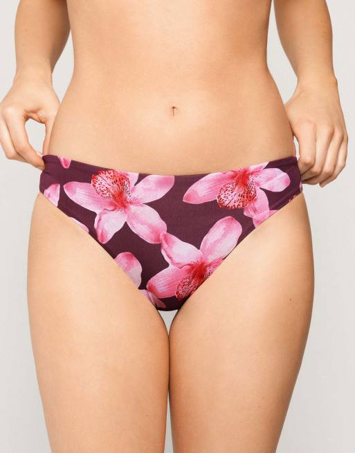 Tezenis mix & match hibiscool bikini in hibiscus print, 4 of 5
