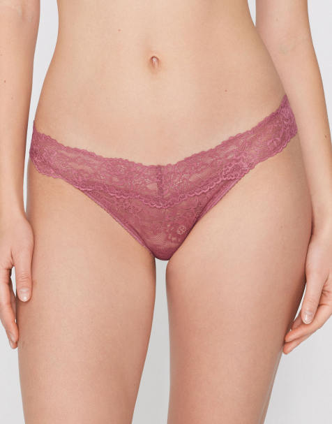 Tezenis High-cut lace g-string in cameo pink - view 1
