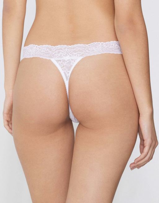 Tezenis High-cut lace g-string in white, 2 of 5