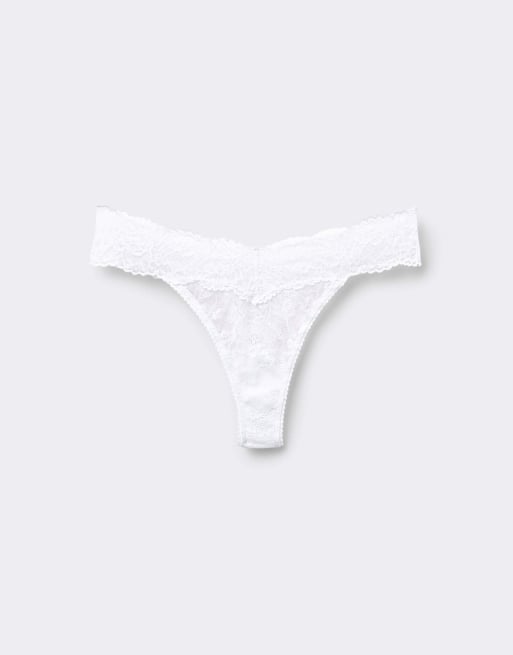 Tezenis High-cut lace g-string in white, 5 of 5
