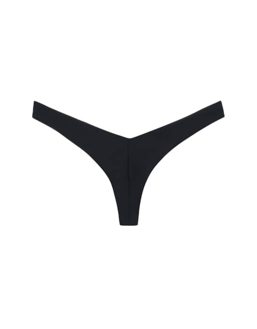 Tezenis High-Leg Brazilian Bikini Briefs in Black, 5 of 5
