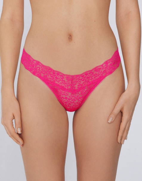 Tezenis High-leg lace g-string in bright fuchsia - view 1