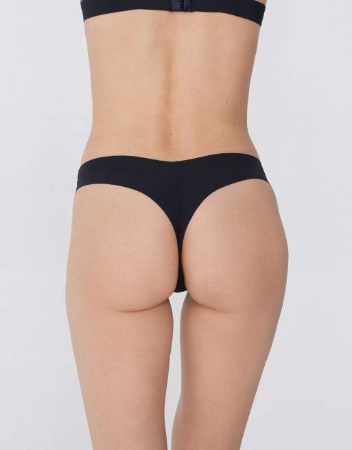 Tezenis High-leg laser-cut brazilian briefs in black, 2 of 5