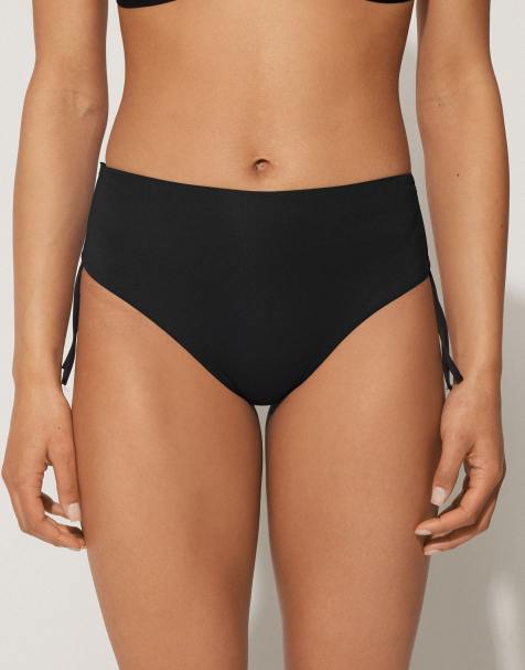 Tezenis High-Waist Brazilian with Drawstring in Black - view 1