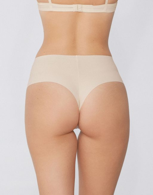 Tezenis High-waist laser-cut brazilian briefs in ivory, 2 of 5