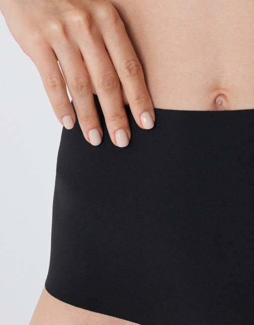Tezenis High-waist laser-cut french knickers in black, 4 of 4