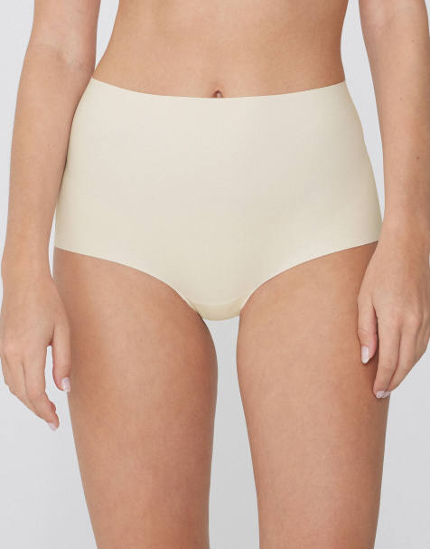 Tezenis High-waist laser-cut french knickers in ivory - view 1