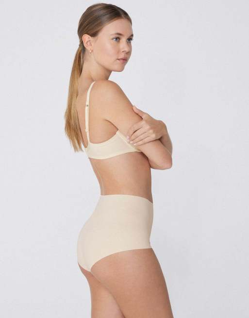 Tezenis High-waist laser-cut french knickers in ivory, 2 of 4