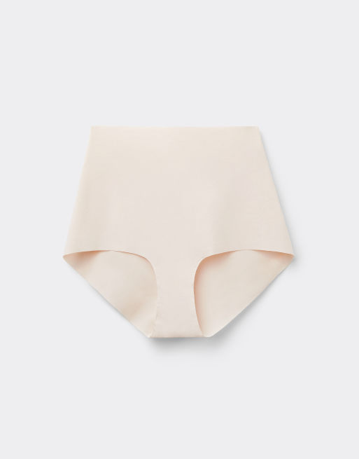 Tezenis High-waist laser-cut french knickers in ivory, 3 of 4