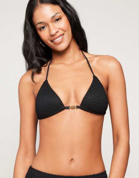 Tezenis jewel net bikini top in black
