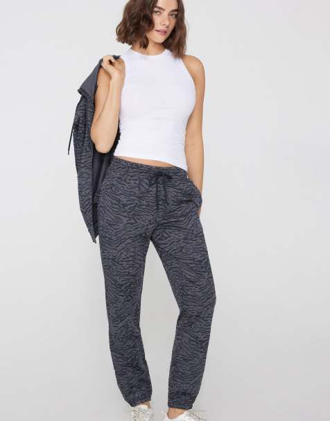 Tezenis Jogger with welt pocket in grey zebra print - view 1