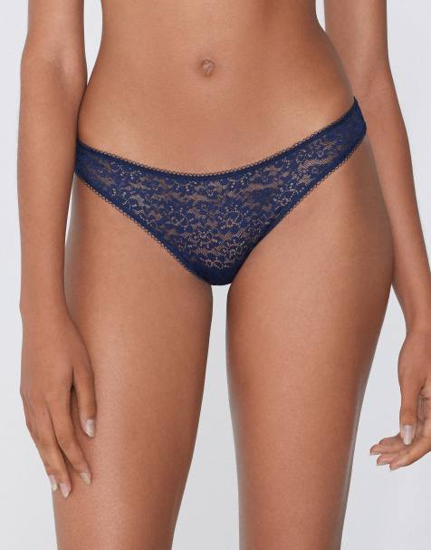 Tezenis Lace brazilian briefs in absolute blue - view 1