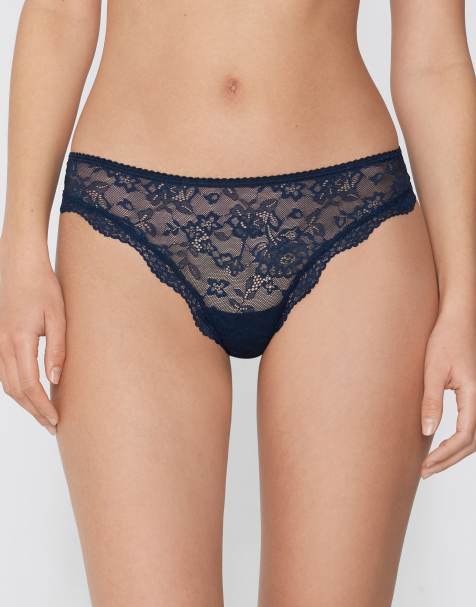 Tezenis Lace brazilian briefs in absolute blue - view 1