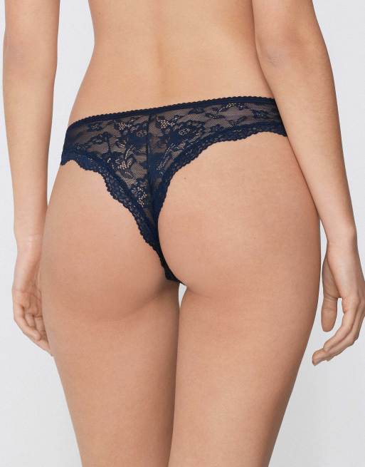 Tezenis Lace brazilian briefs in absolute blue, 2 of 5