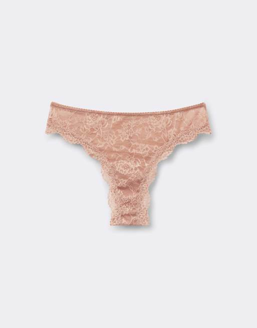 Tezenis Lace brazilian briefs in beige, 5 of 5