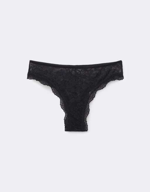 Tezenis Lace brazilian briefs in black, 5 of 5