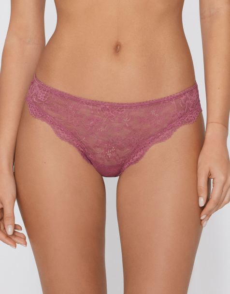 Tezenis Lace brazilian briefs in cameo pink - view 1