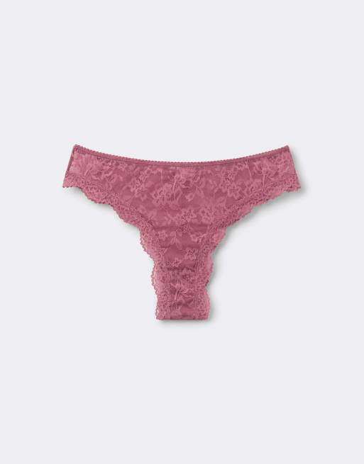 Tezenis Lace brazilian briefs in cameo pink, 5 of 5