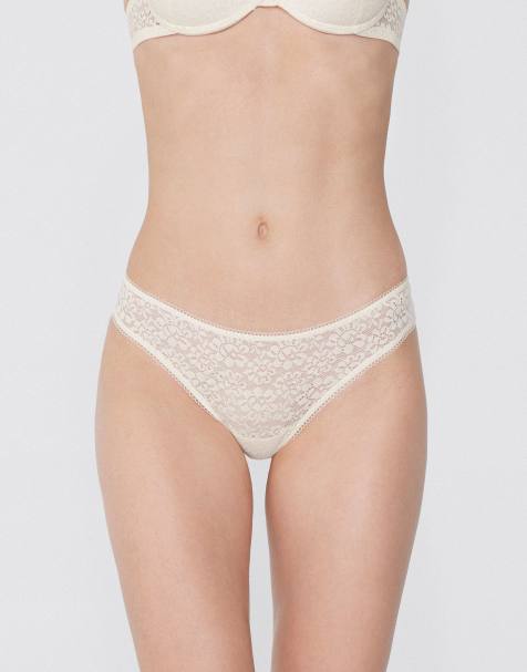Tezenis Lace brazilian briefs in ivory - view 1