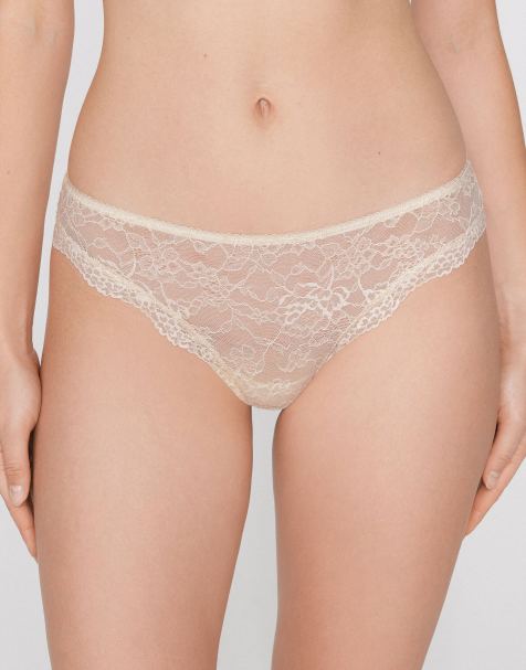 Tezenis Lace brazilian briefs in ivory - view 1