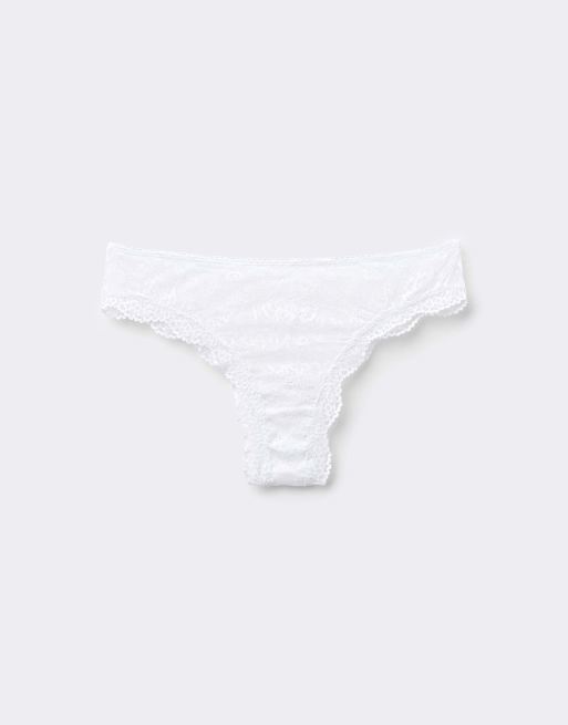 Tezenis Lace brazilian briefs in white, 5 of 5