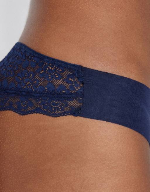 Tezenis Laser cut brazilian briefs in absolute blue, 3 of 5