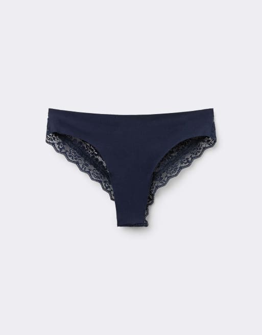 Tezenis Laser cut brazilian briefs in absolute blue, 5 of 5