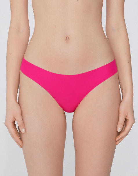 Tezenis Laser cut brazilian briefs in bright fuchsia - view 1