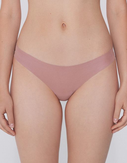 Tezenis Laser cut brazilian briefs in champagne pink