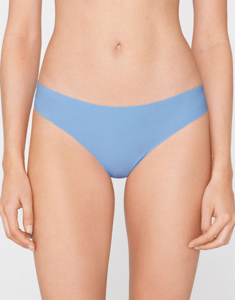 Tezenis Laser cut brazilian briefs in delicate blue - view 1