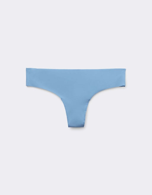 Tezenis Laser cut brazilian briefs in delicate blue, 5 of 5