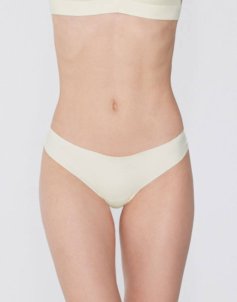 Tezenis Laser cut brazilian briefs in ivory - view 1