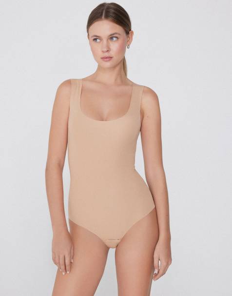 Tezenis Laser-cut cotton body in beige - view 1
